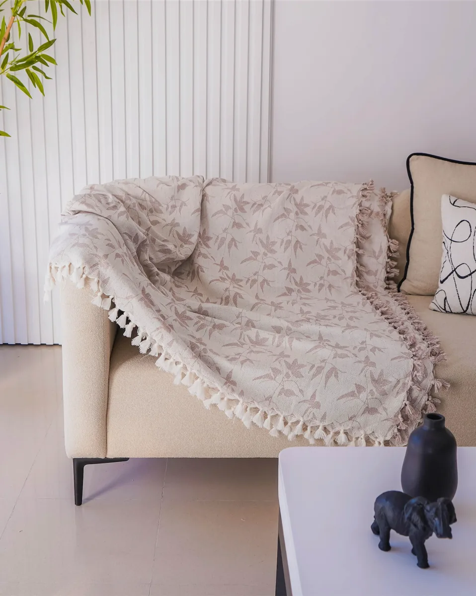 Grand Jeté Feuilles GJT0009 — tissage Jacquard 2.4×3m